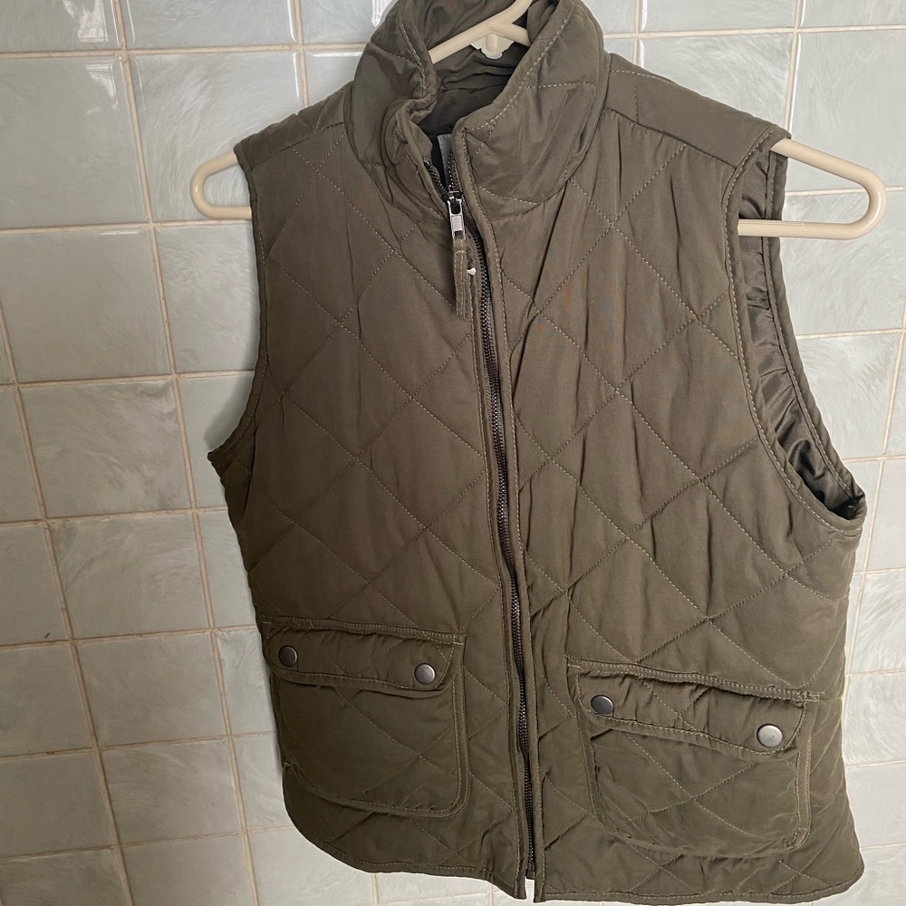 Olive green vest